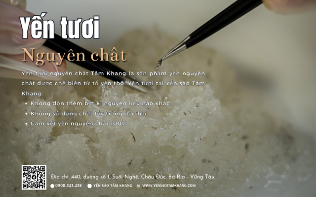 Yến tươi nguyên chất Tâm Khang