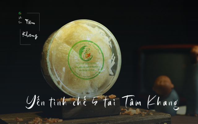 Yến tinh chế nguyên chất sấy muối 5 tai Tâm Khang